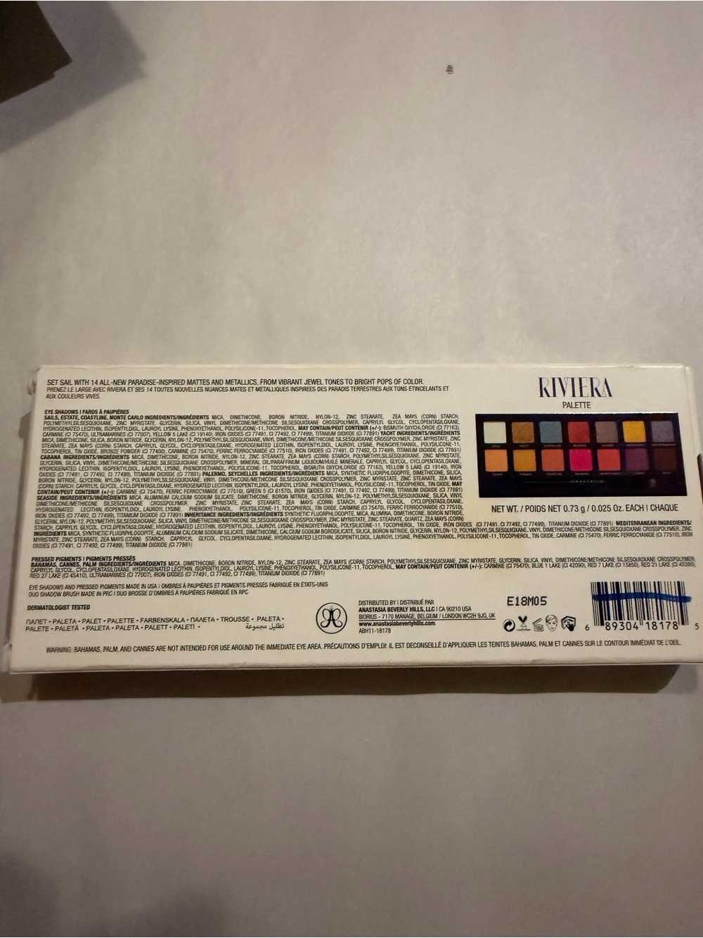 Anastasia Beverly Hills Riviera Eyeshadow Palette ABH Discontinued 14 Shades - Picture 4 of 5